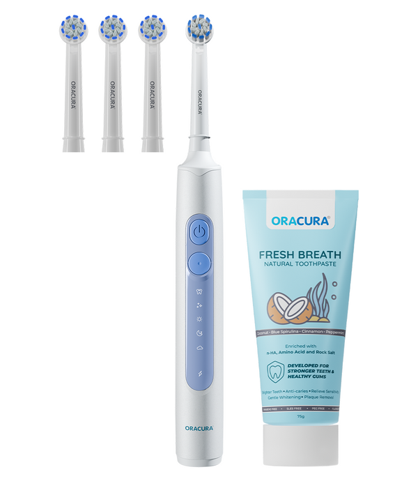 Spin Duo of OB200 Rechargeable Electric Toothbrush & Natural Toothpaste