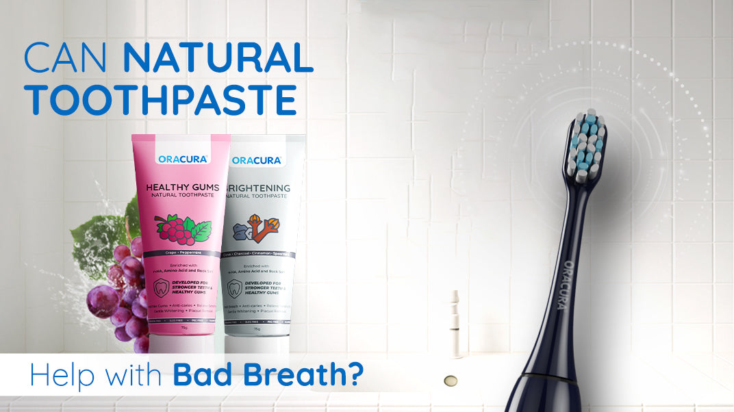 natural toothpaste helping with bad breath