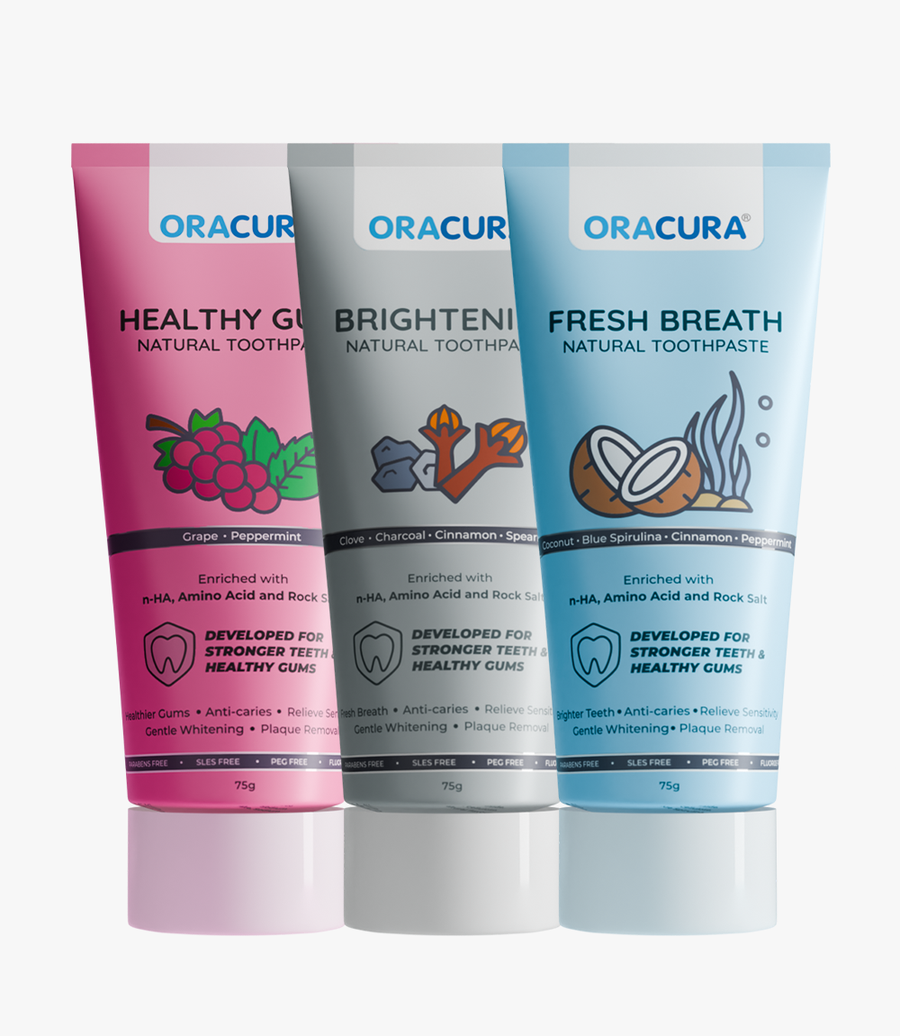 ORACURA Natural Toothpaste (Pack of 3)
