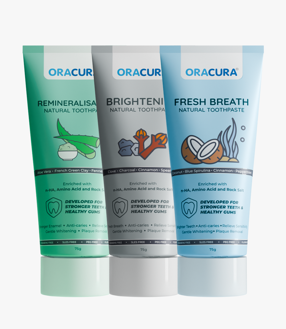 ORACURA Natural Toothpaste (Pack of 3)