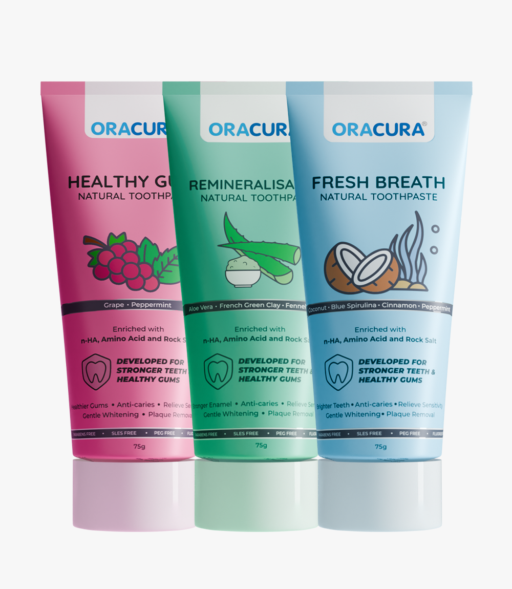 ORACURA Natural Toothpaste (Pack of 3)