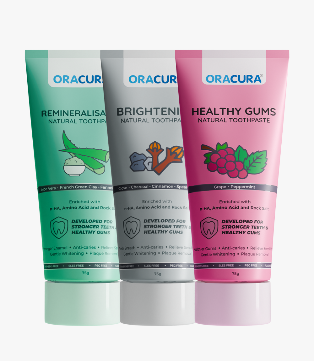 ORACURA Natural Toothpaste (Pack of 3)