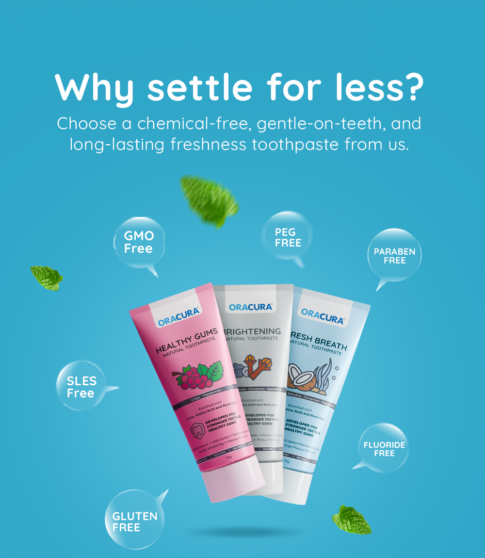 ORACURA Natural Toothpaste (Pack of 3)