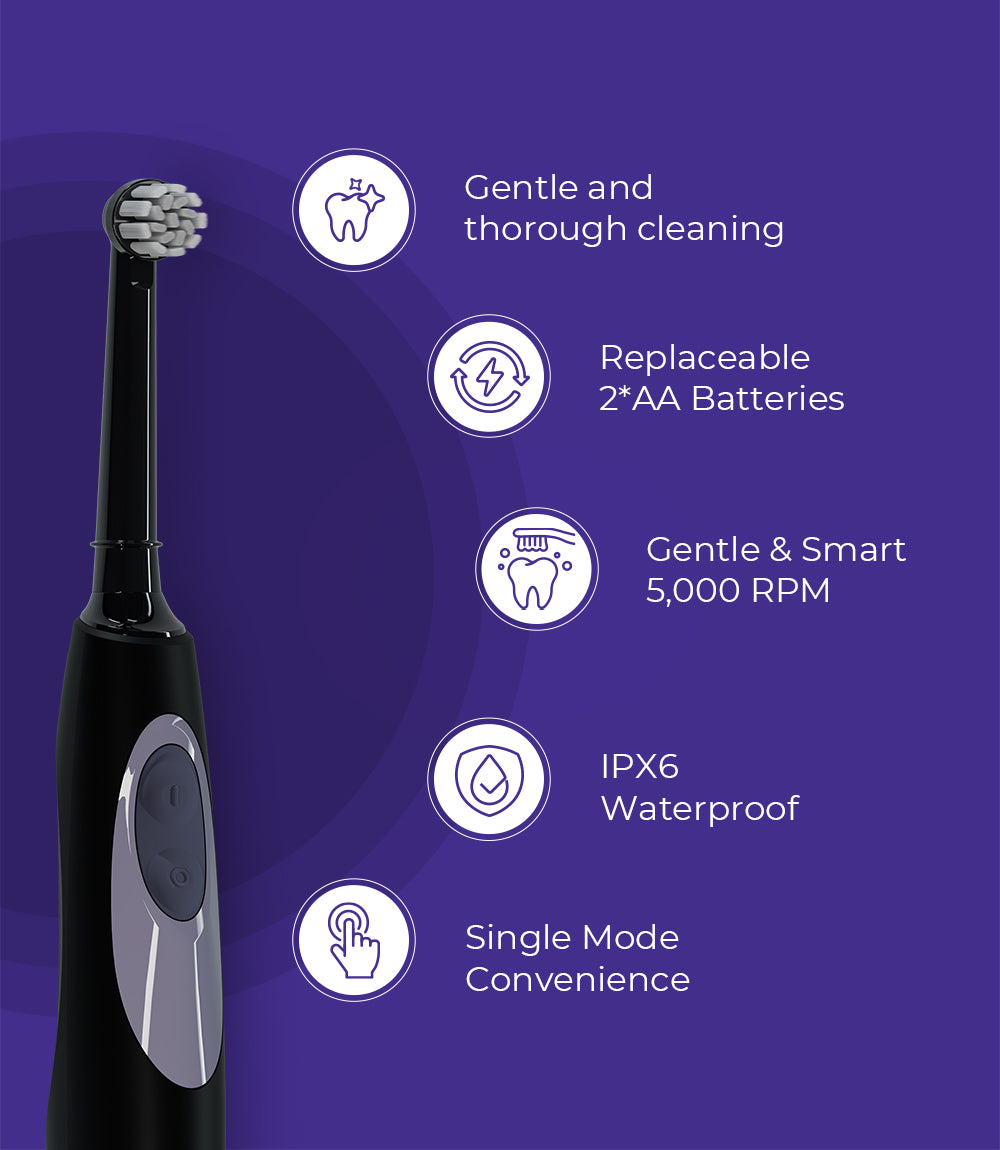 OB100 Battery Operated Oscillating Electric Toothbrush