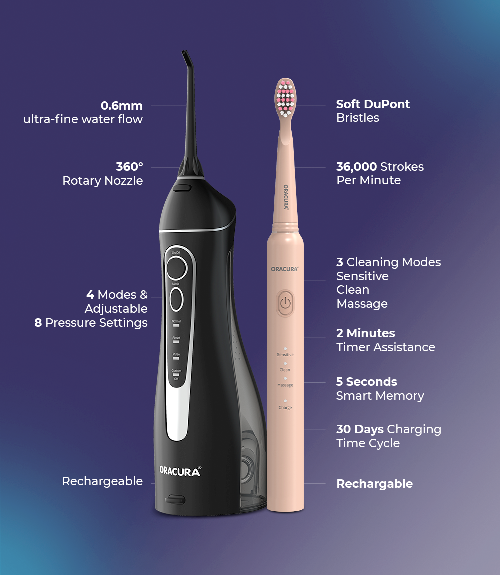 ORACURA® OC200 Daily Care Combo- OC200, SB200 (Free Hydroxyapatite Toothpaste)