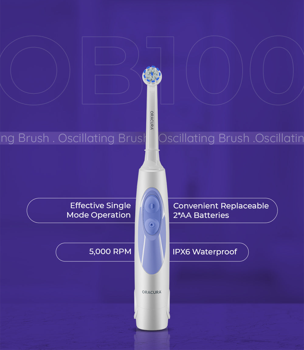 OB100 Battery Operated Oscillating Electric Toothbrush