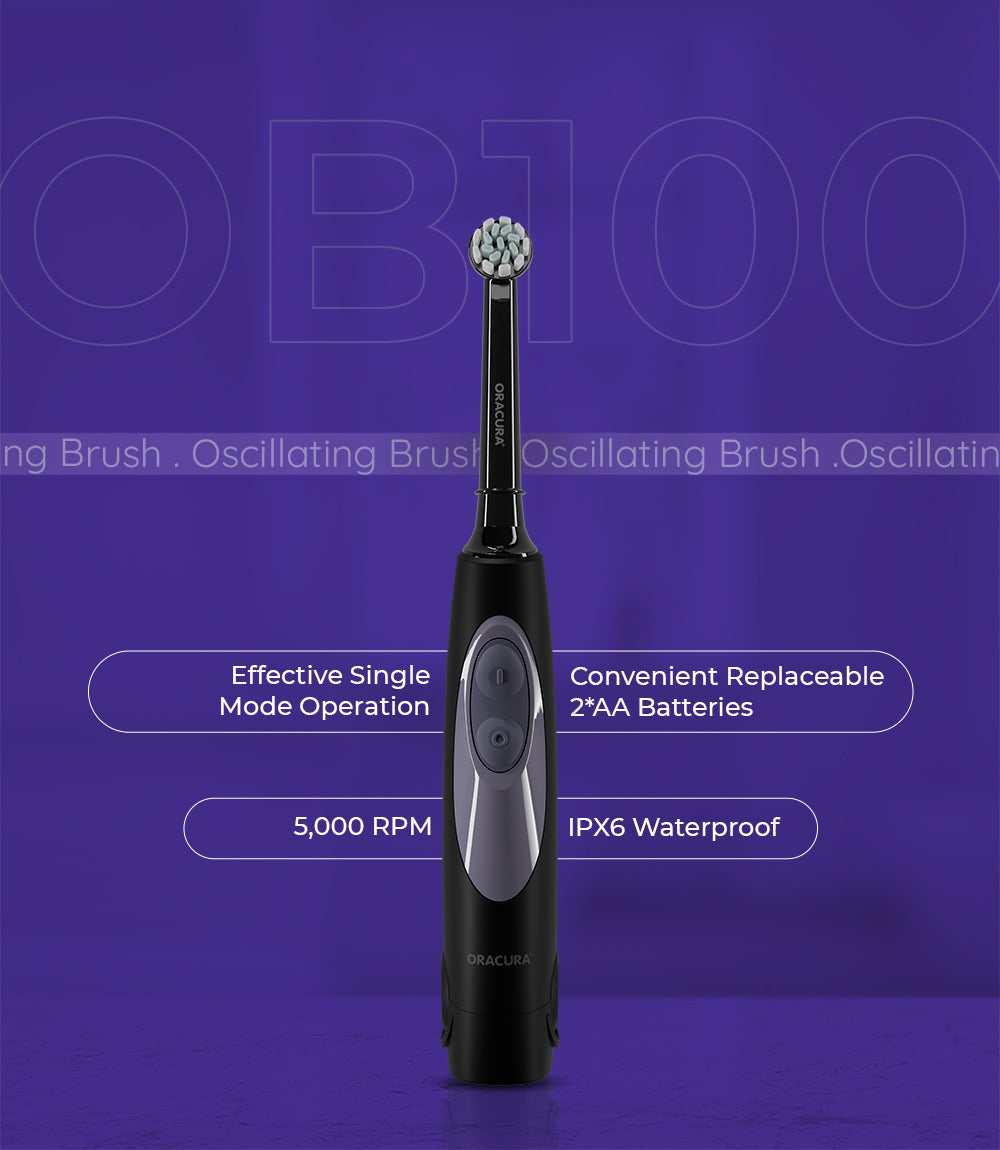 OB100 Battery Operated Oscillating Electric Toothbrush