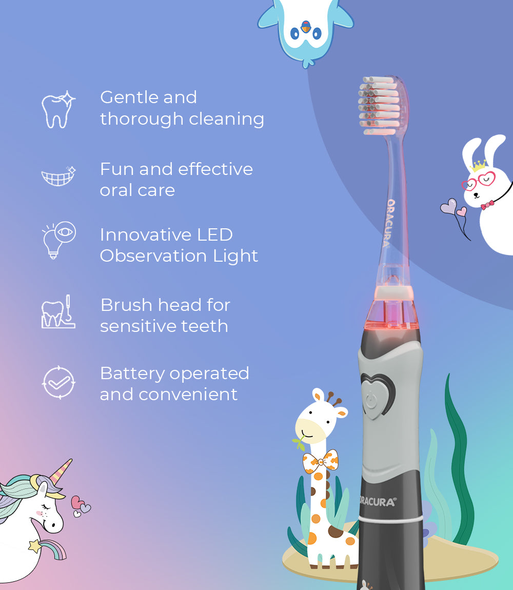 Kid-Friendly Combo KSB100 Kids Sonic Electric Toothbrush