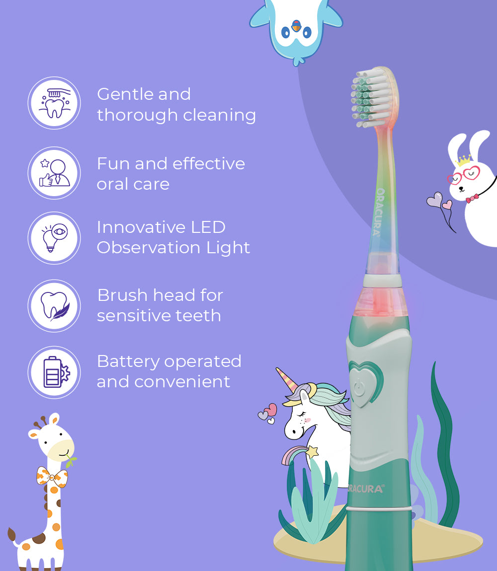 KSB100 Kids Sonic Battery Operated Electric Toothbrush