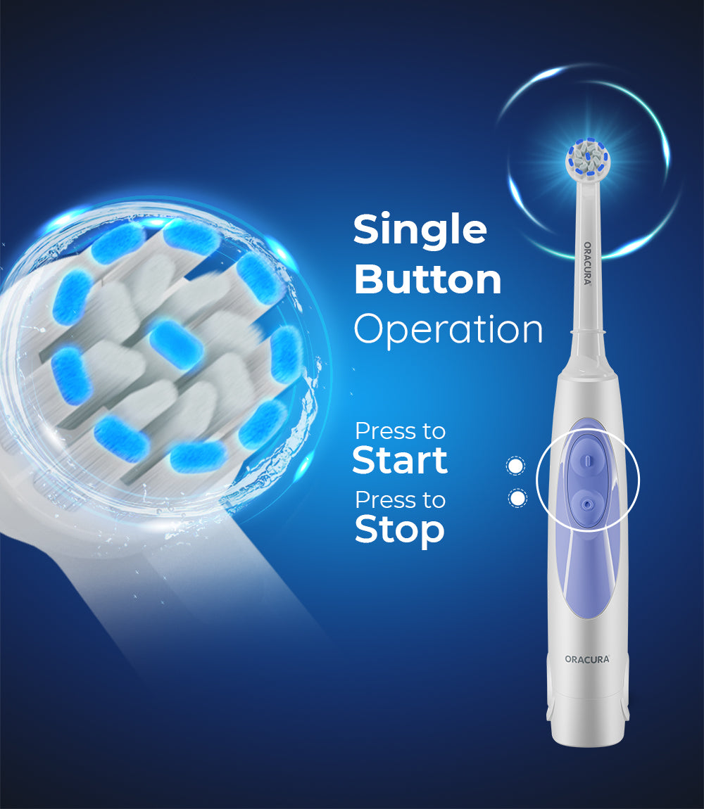 Spin Duo of OB100 Battery-Operated Electric Toothbrush & Natural Toothpaste Combo