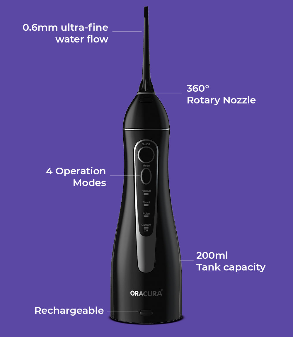 ORACURA® OC200 Smart Plus Water Flosser + OB200 Oscillating Rechargeable Electric Toothbrush Combo