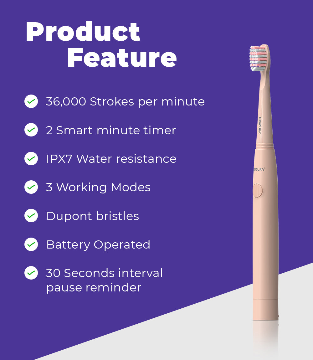 SB100 Sonic Lite Battery Operated Electric Toothbrush