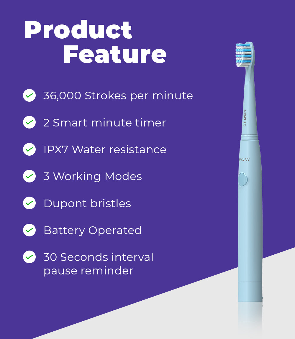 SB100 Sonic Lite Battery Operated Electric Toothbrush