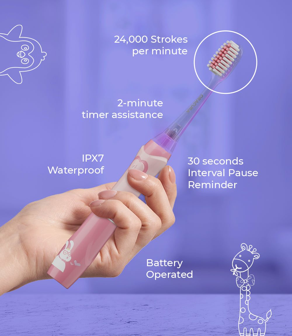 KSB100 Kids Sonic Battery Operated Electric Toothbrush