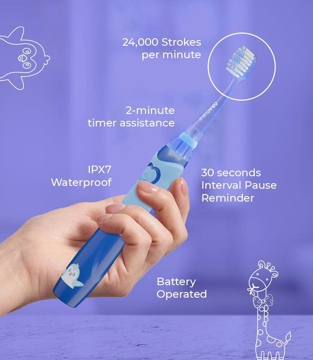 KSB100 Kids Sonic Battery Operated Electric Toothbrush