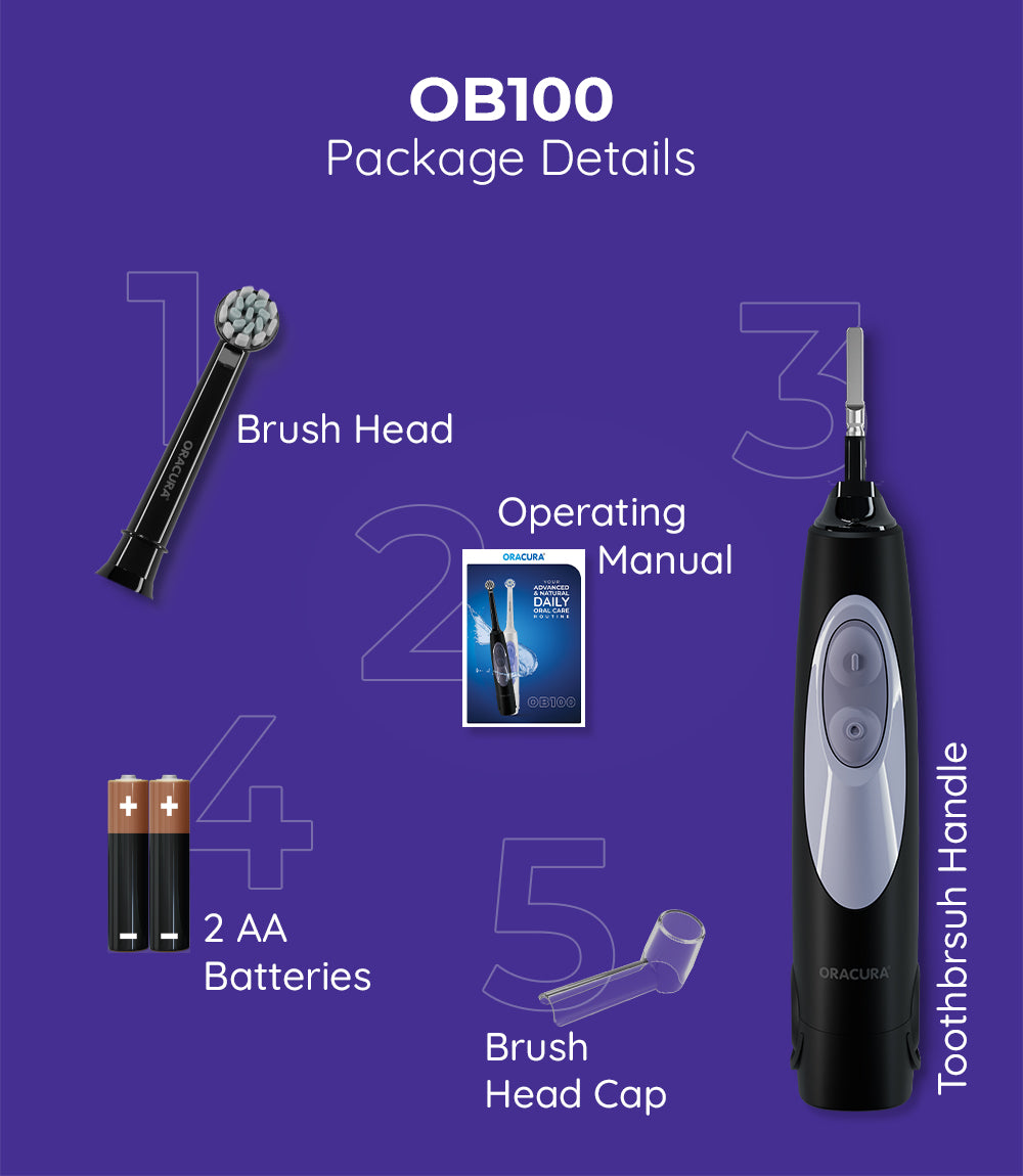 OB100 Battery Operated Oscillating Electric Toothbrush