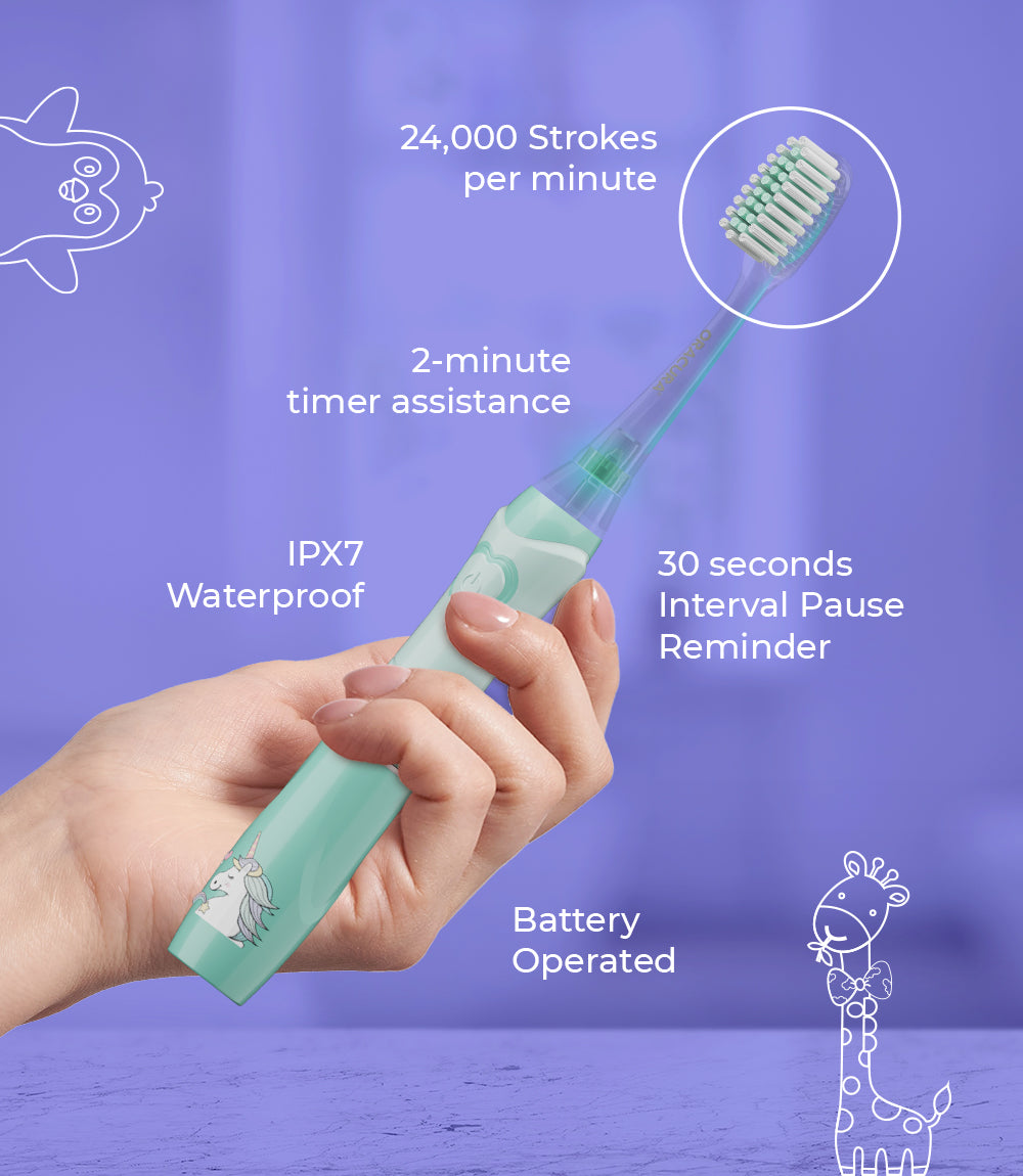 KSB100 Kids Sonic Battery Operated Electric Toothbrush