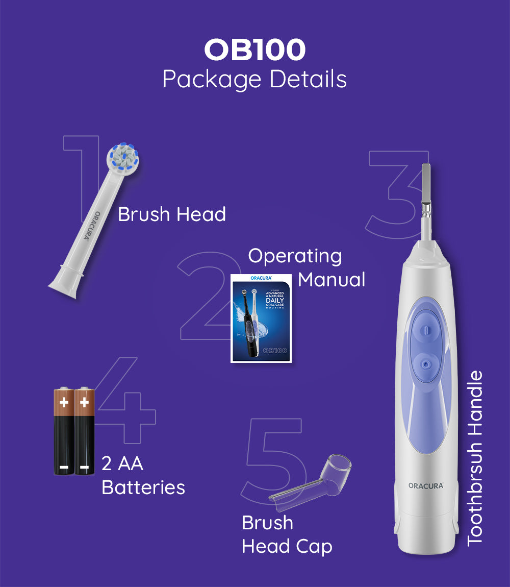 OB100 Battery Operated Oscillating Electric Toothbrush