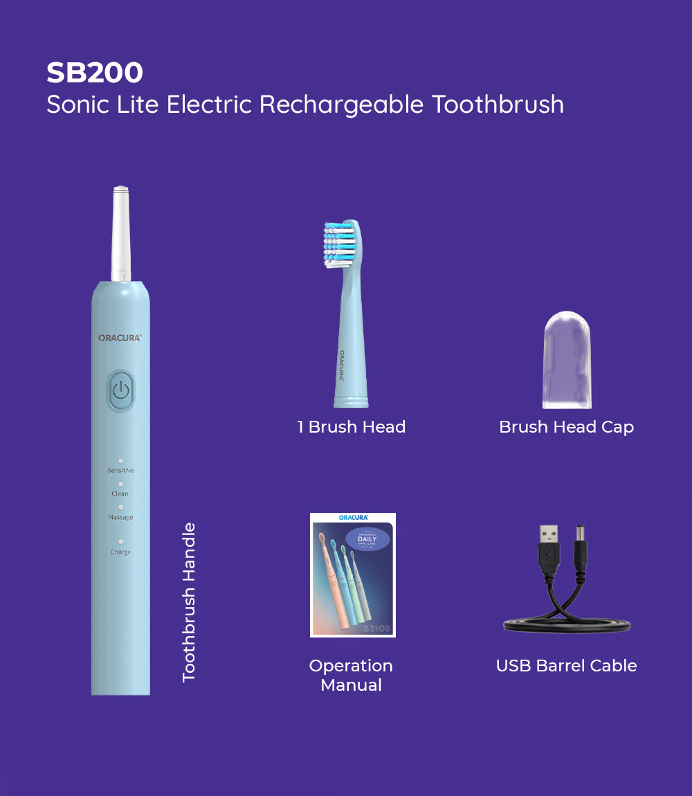 SB200 Sonic Lite Electric Rechargeable Toothbrush