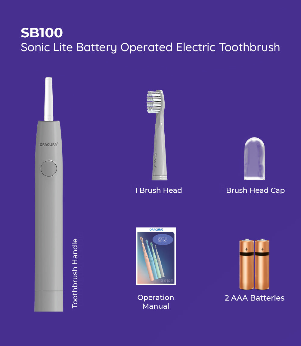 SB100 Sonic Lite Battery Operated Electric Toothbrush