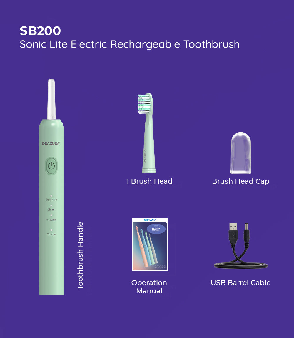 SB200 Sonic Lite Electric Rechargeable Toothbrush