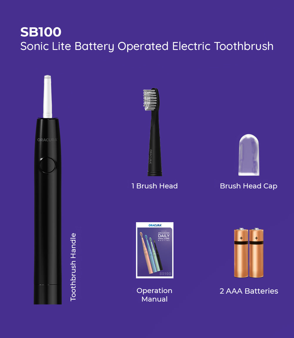SB100 Sonic Lite Battery Operated Electric Toothbrush