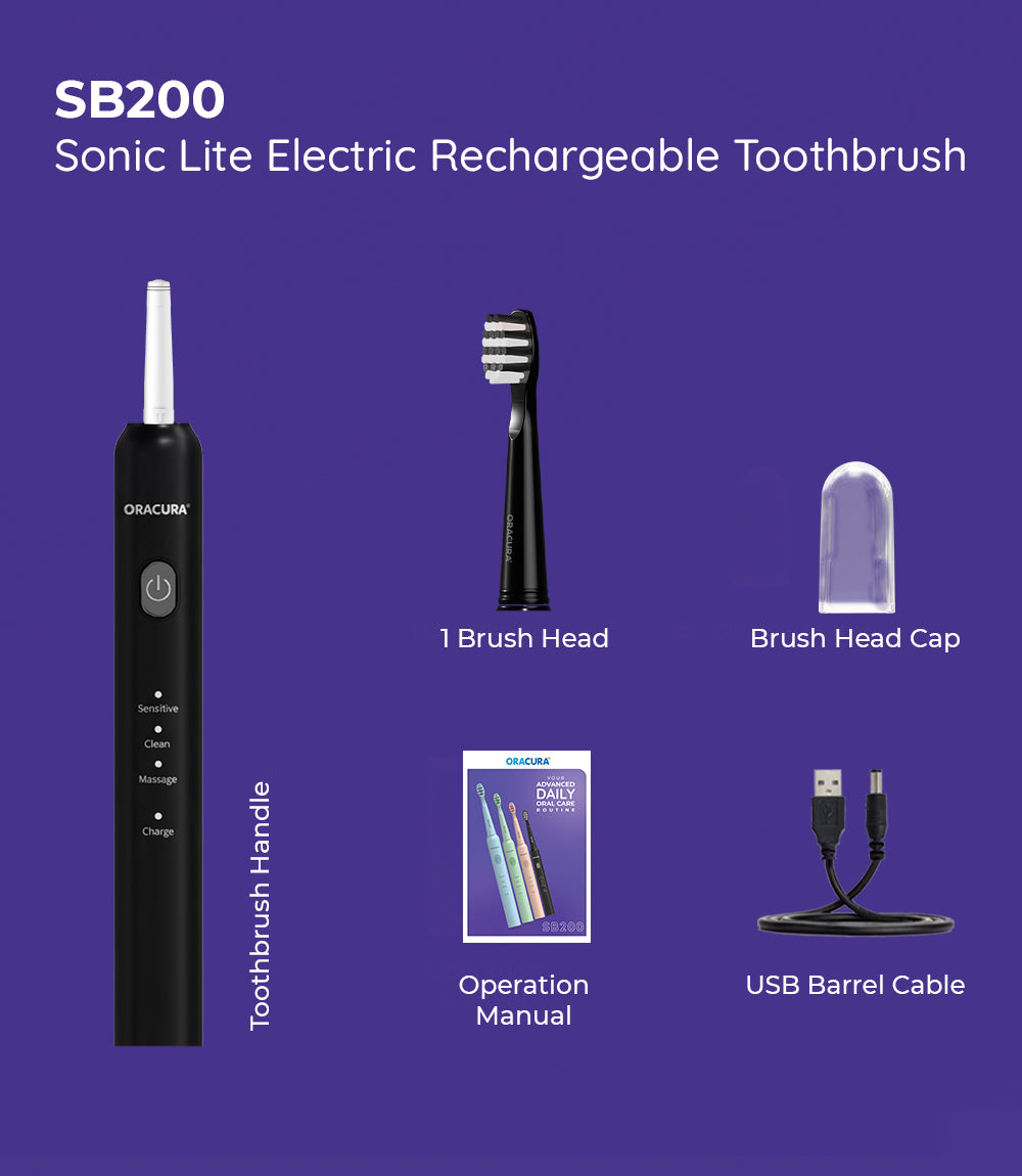 SB200 Sonic Lite Electric Rechargeable Toothbrush
