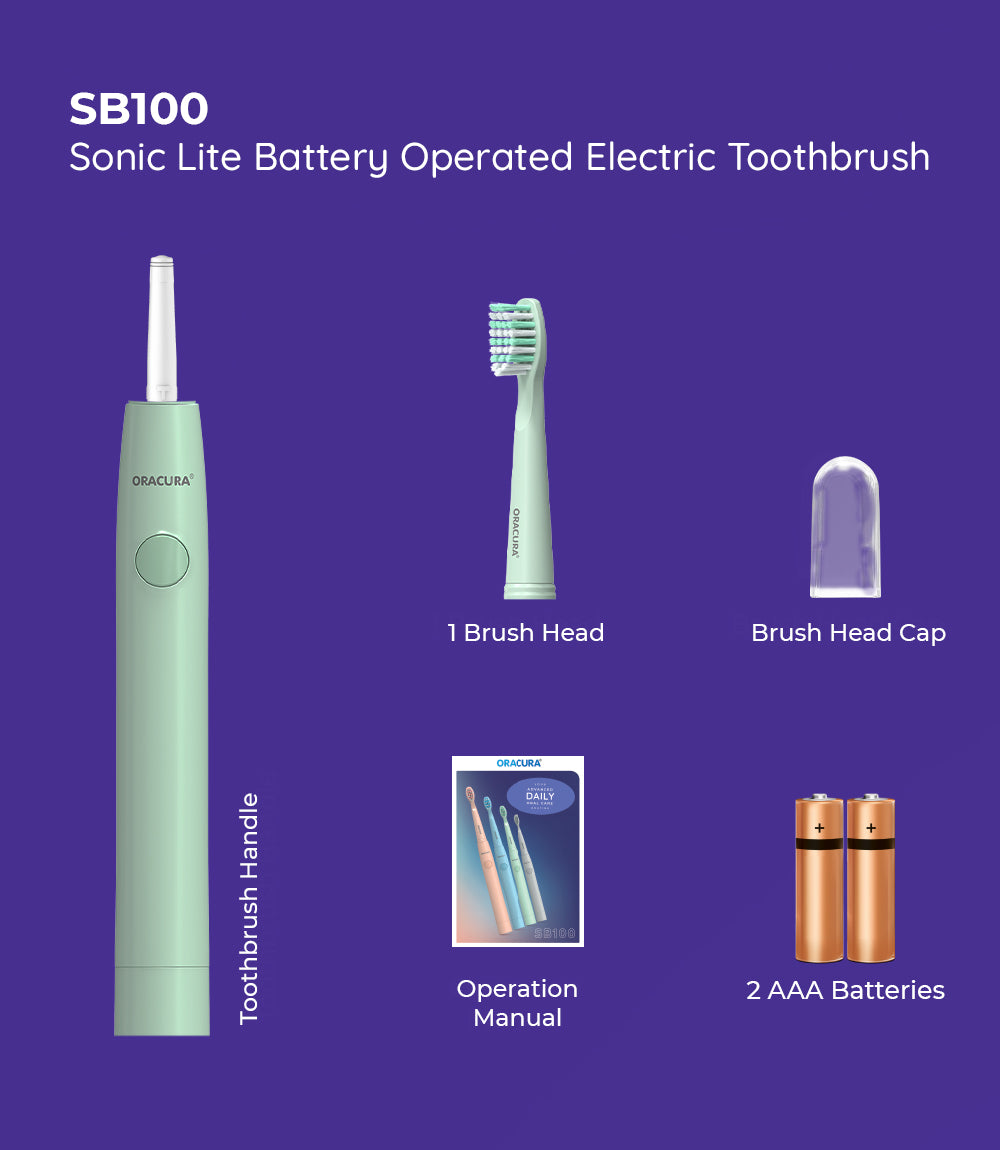 SB100 Sonic Lite Battery Operated Electric Toothbrush