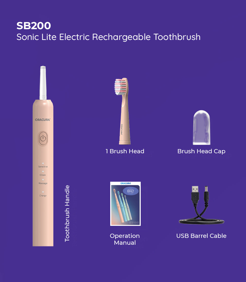 SB200 Sonic Lite Electric Rechargeable Toothbrush