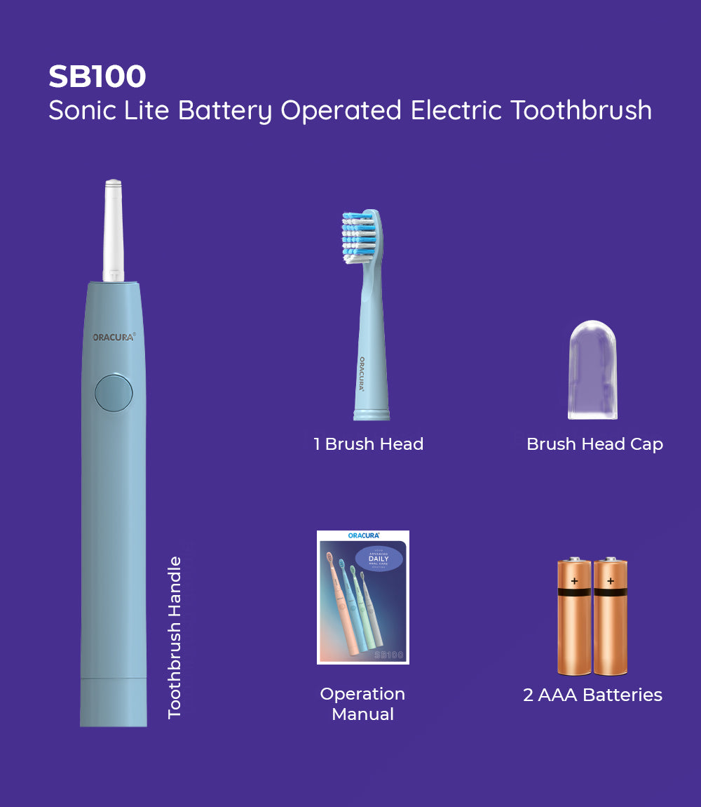 SB100 Sonic Lite Battery Operated Electric Toothbrush