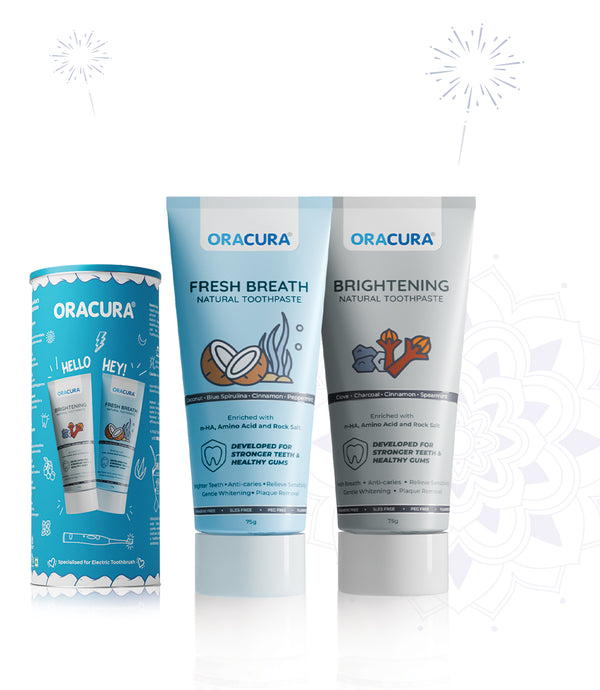 Natural Toothpaste: Brightening (Charcoal) & Fresh Breath (Coconut) Pack of 2 - 75g each