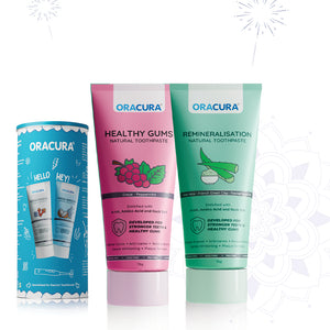 Natural Toothpaste: Healthy Gums (Grape) & Remineralisation (Aloe vera) Pack of 2 - 75g each