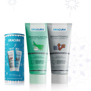 Natural Toothpaste: Brightening (Charcoal) & Remineralisation (Aloe vera) Pack of 2 - 75g each