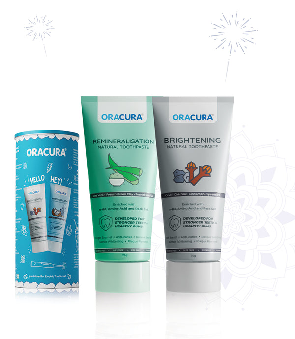 Natural Toothpaste: Brightening (Charcoal) & Remineralisation (Aloe vera) Pack of 2 - 75g each