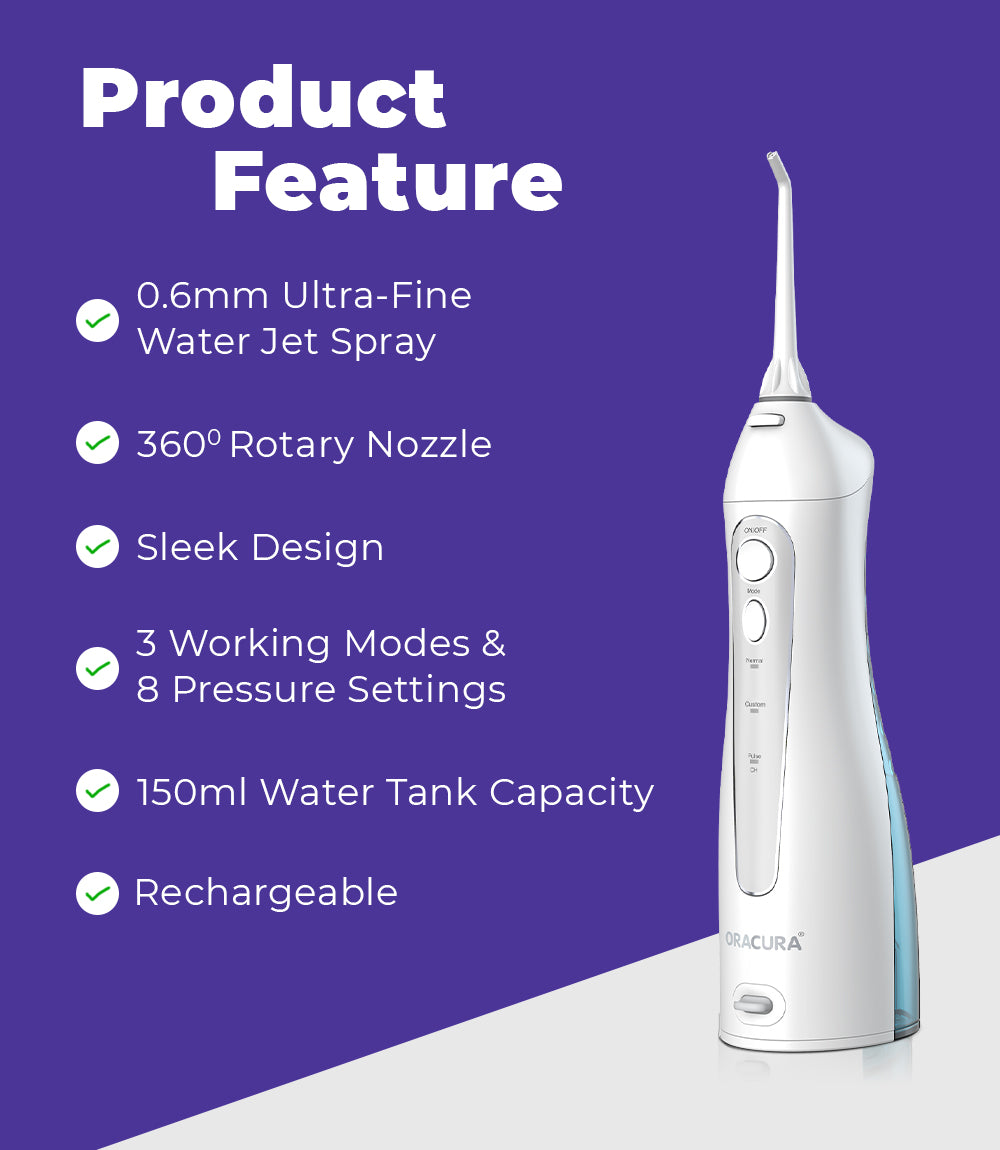 OC150 LITE Smart Water Flosser®, SB200 LITE Rechargeable Electric Toothbrush (Free Hydroxyapatite Toothpaste)
