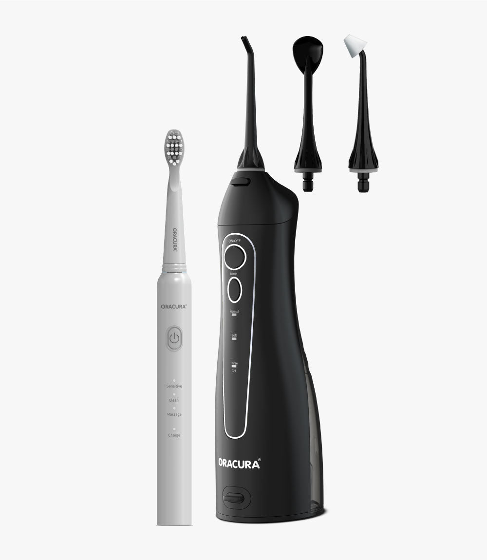 ORACURA® Daily PRO Combo OC150 Smart Water Flosser® Daily PRO & SB200 Sonic Lite Electric Rechargeable Toothbrush