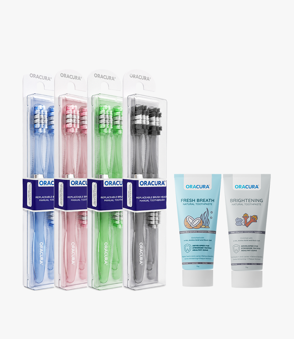 MB100 Replaceable Brushheads Manual Toothbrush