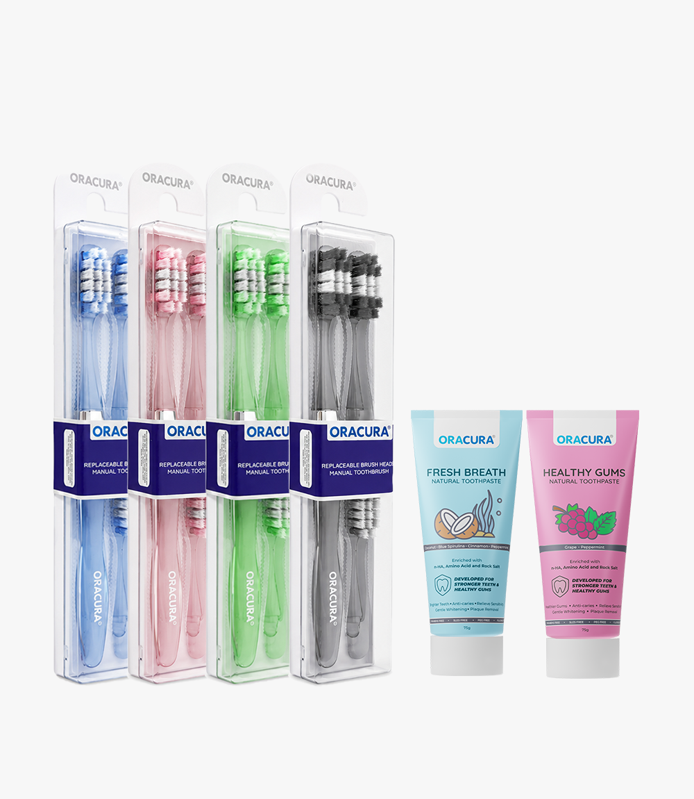 MB100 Replaceable Brushheads Manual Toothbrush