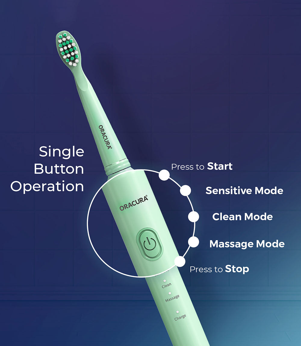 Sonic Duo of SB200 Electric Toothbrush & Natural Toothpaste with 2 Brush heads Combo