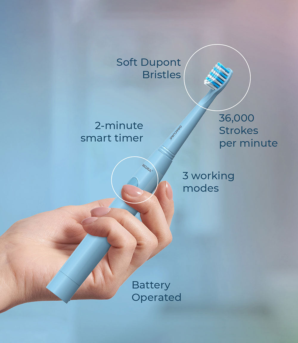 Sonic Duo of SB100 Electric Toothbrush & Natural Toothpaste with 2 Brush heads Combo