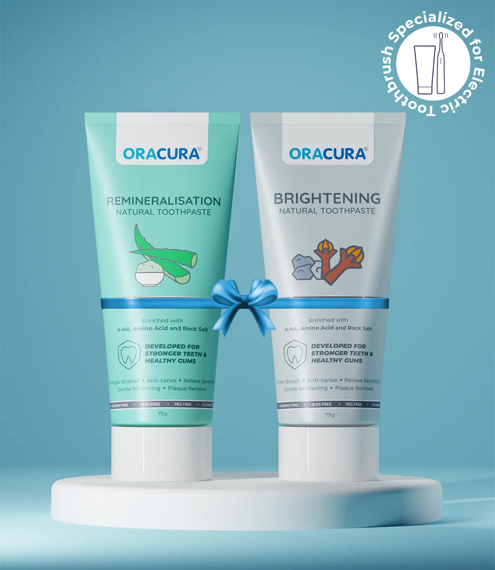 Natural Toothpaste: Brightening (Charcoal) & Remineralisation (Aloe vera) Pack of 2 - 75g each