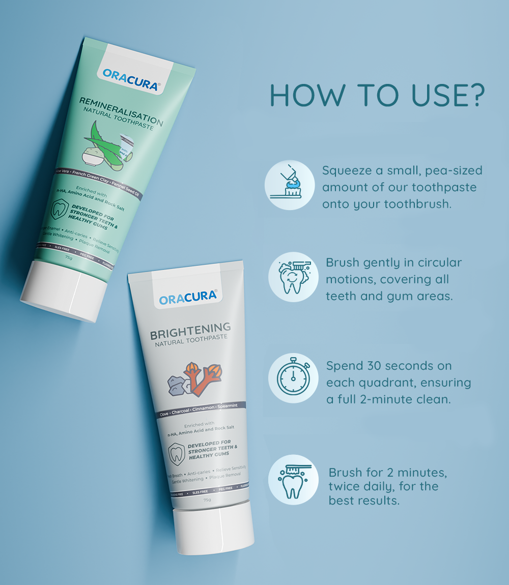 Natural Toothpaste: Brightening (Charcoal) & Remineralisation (Aloe vera) Pack of 2 - 75g each