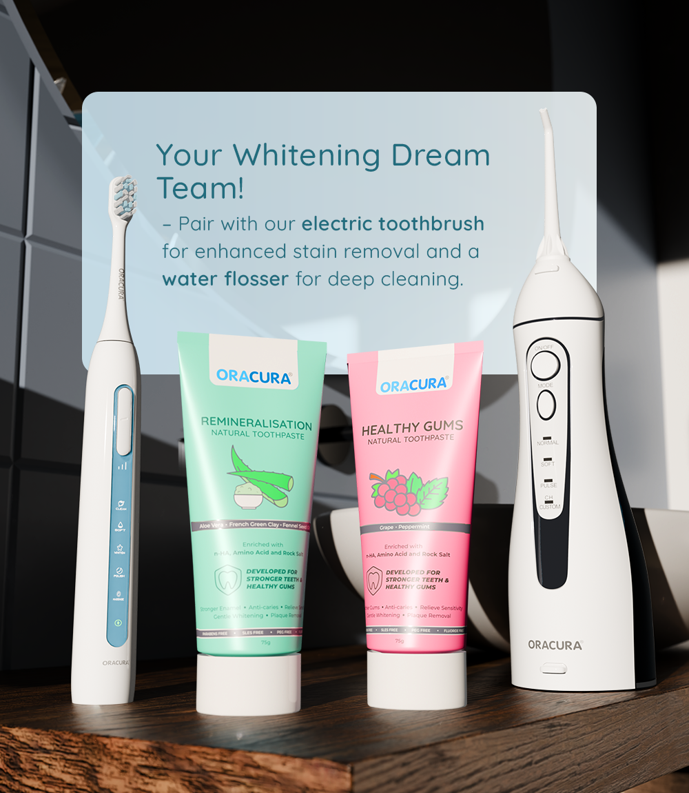 Natural Toothpaste: Healthy Gums (Grape) & Remineralisation (Aloe vera) Pack of 2 - 75g each