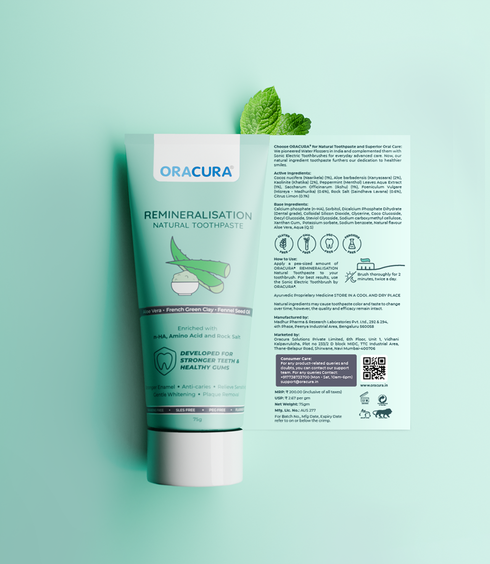 ORACURA Remineralisation Natural Toothpaste (Aloe Vera)