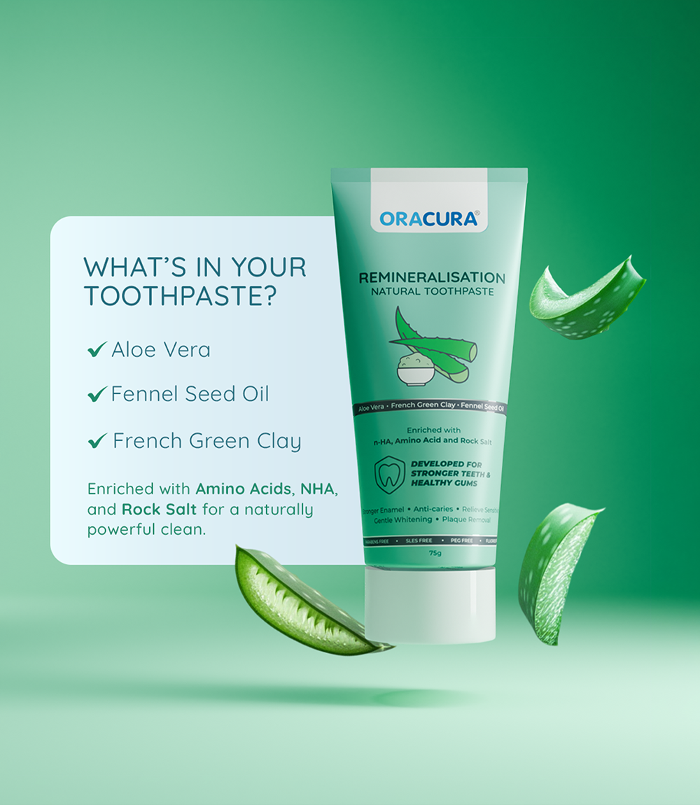ORACURA Remineralisation Natural Toothpaste (Aloe Vera)
