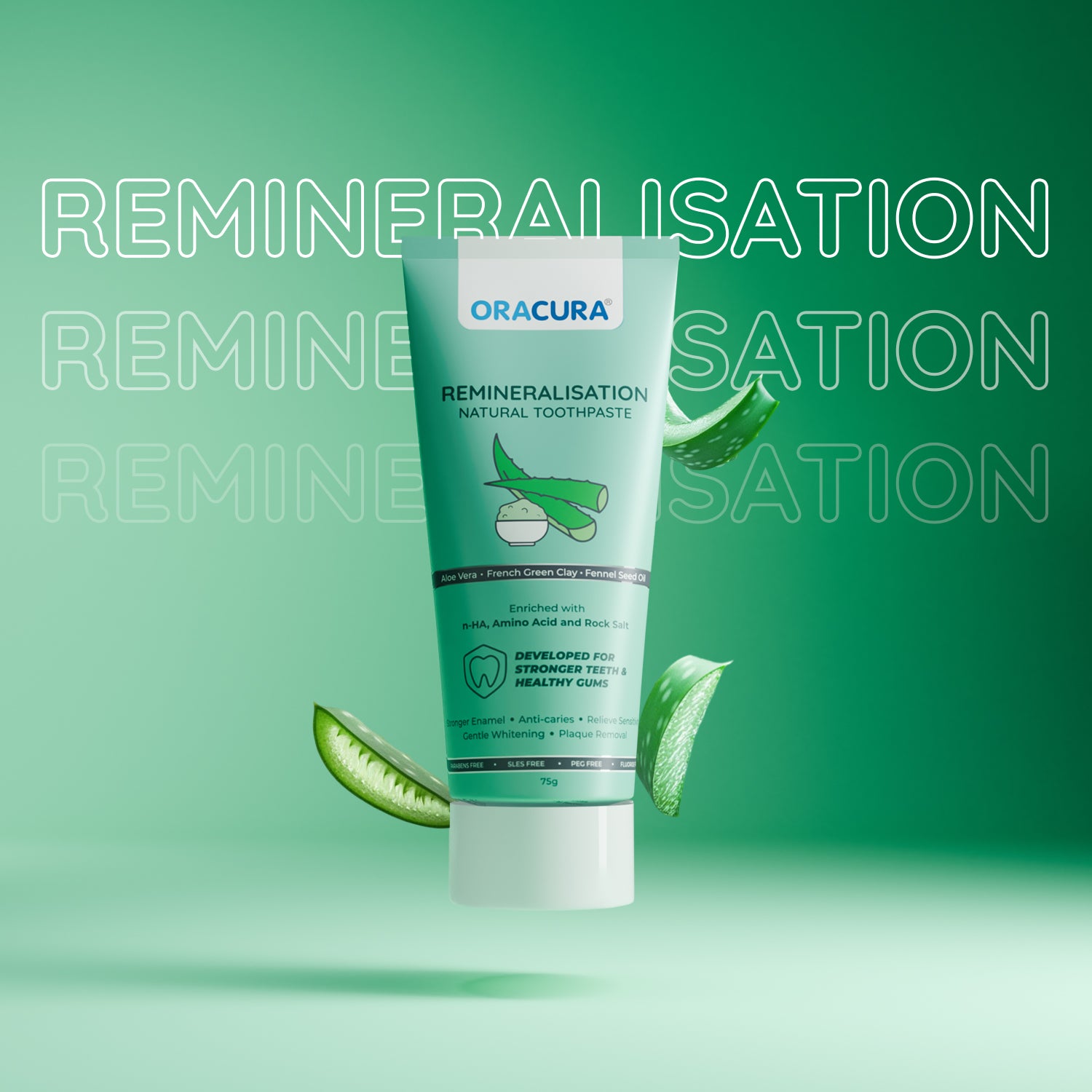 ORACURA Remineralisation Natural Toothpaste (Aloe Vera)