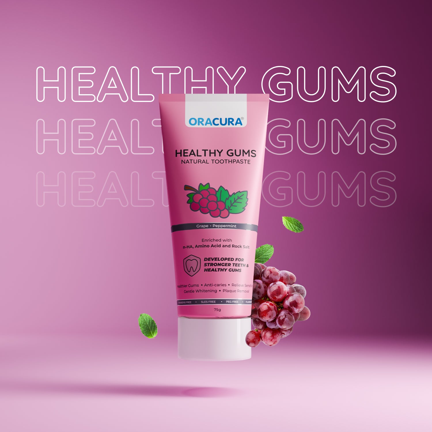ORACURA Healthy Gums Natural Toothpaste (Grapes)