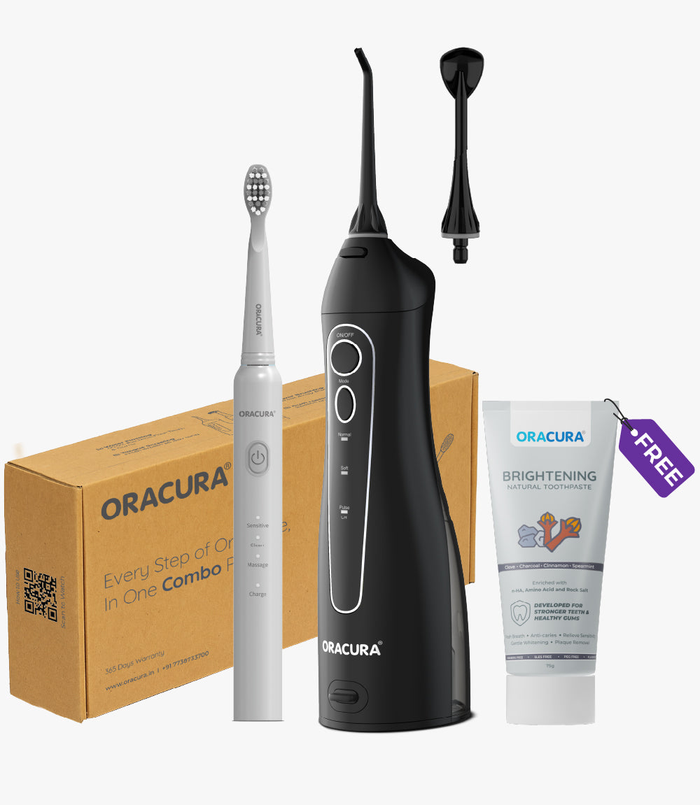 OC150 LITE Smart Water Flosser®, SB200 LITE Rechargeable Electric Toothbrush (Free Hydroxyapatite Toothpaste)