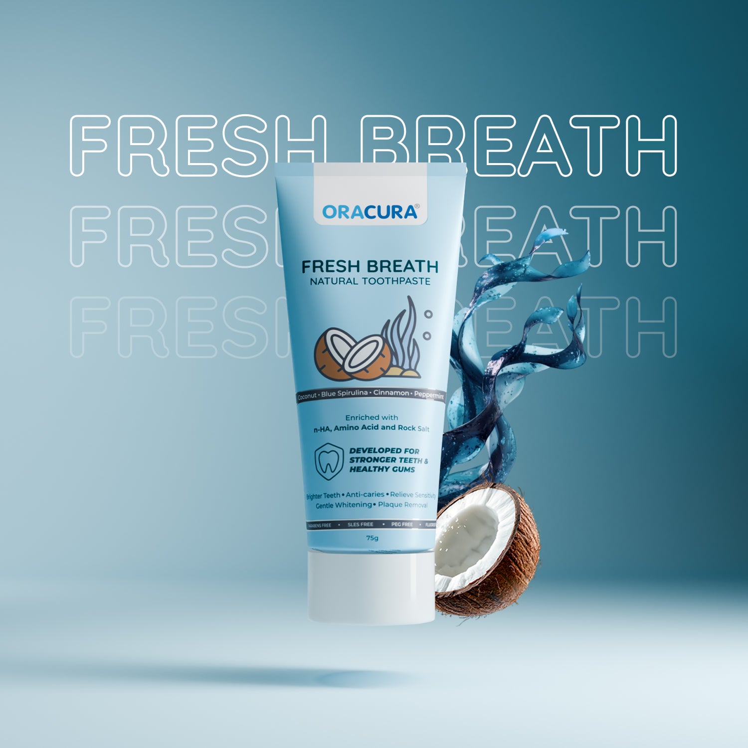 ORACURA Fresh Breath Natural Toothpaste (Coconut)