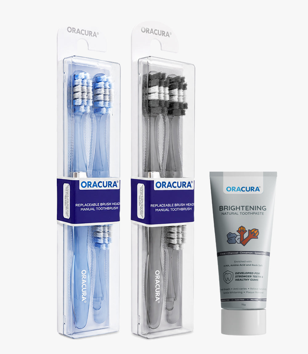 MB100 Replaceable Brushheads Manual Toothbrush